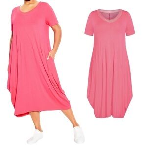 Zim & ZOE Fuchsia Expression Dress Size 14 NWT (Q04.5)